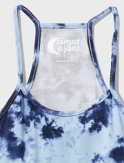 Tween Girls Print Peplum Tank Top