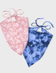 Paquete de 2 pañuelos para el cabello para niñas preadolescentes