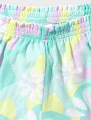 Floral Towel Terry Pajama Shorts
