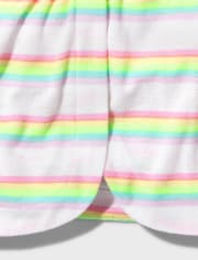 Striped Towel Terry Pajama Shorts