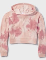 Tween Girls Tie Dye Cropped Hoodie