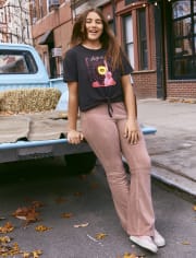 Pantalones acampanados de pana para niñas Tween