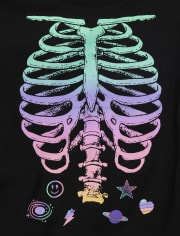 Ombre Skeleton Cropped Tee