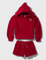 Conjunto de pijama navideño acogedor para niña