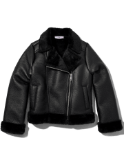 Girls Faux Leather Jacket