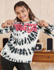 Tween Girls Oversized Logo Graphic Tee