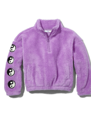 Tween Girls Sherpa Oversized Half-Zip Pullover