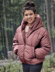 Tween Girls Oversized Quilted Puffer Jacket