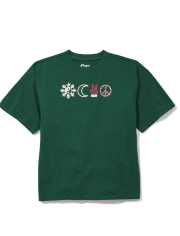 Tween Girls Oversized Christmas Graphic Tee