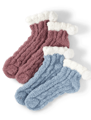 Girls Cozy Ankle Socks 2-Pack