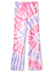 Girls Tie Dye Flare Leggings
