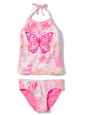 Girls Tie Dye Butterfly Tankini