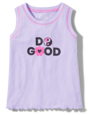 Camiseta sin mangas con gráfico para niñas Tween