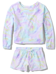 Pijama de rizo francés con efecto tie-dye para niñas Tween