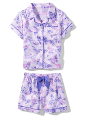 Girls Butterfly Charmeuse Pajamas