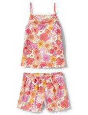 Girls Floral Pajama Set