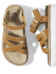 Tween Girls Strappy Platform Sandals