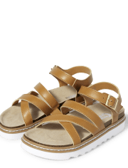 Tween Girls Strappy Platform Sandals