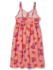Tween Girls Print Cinch Front Babydoll Dress