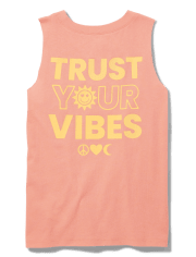 Girls Graphic Oversized Muscle Tank Top