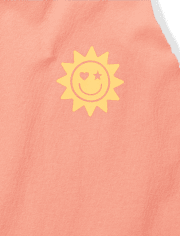 Girls Graphic Oversized Muscle Tank Top