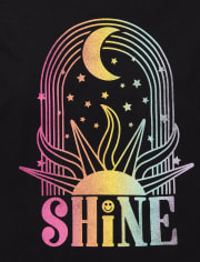 Girls Pride Shine Oversized Cropped Graphic Tee