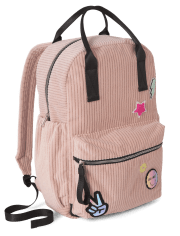 Girls Double Handle Corduroy Backpack