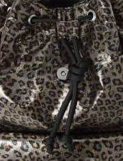 Tween Girls Leopard Flap Backpack
