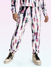 Pantalones deportivos de polar con teñido anudado para niñas Tween