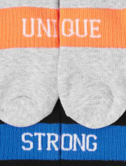 Tween Girls Positive Words Cushioned Ankle Socks 6-Pack