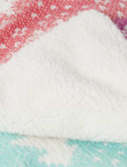 Tween Girls Snowflake Fairisle Sherpa Blanket