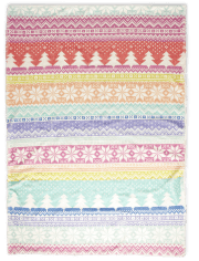 Tween Girls Snowflake Fairisle Sherpa Blanket