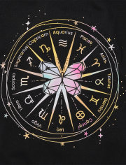 Tween Girls Zodiac Wheel Pajama Top