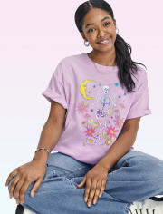 Tween Girls Halloween Oversized Graphic Tee
