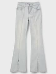 Tween Girls Low Rise Split Flare Jeans