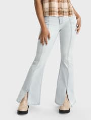 Tween Girls Low Rise Split Flare Jeans