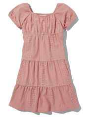 Tween Girls Eyelet Tiered Dress