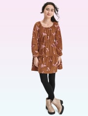 Tween Girls Floral Tiered Dress