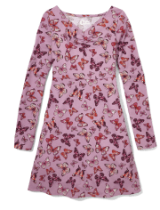 Tween Girls Butterfly Ruched Skater Dress