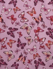 Tween Girls Butterfly Ruched Skater Dress