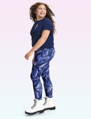 Leggings de talle alto con estampado para niñas Tween