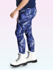 Leggings de talle alto con estampado para niñas Tween