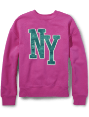 Tween Girls NY Fleece Oversized Sweatshirt