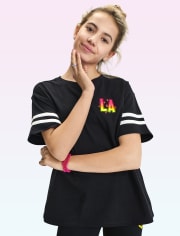 Tween Girls LA Oversized Graphic Tee