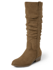 Tween Girls Faux Suede Cowgirl Boots