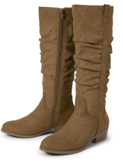 Tween Girls Faux Suede Cowgirl Boots