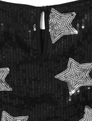 Girls Star Sequin Shift Dress
