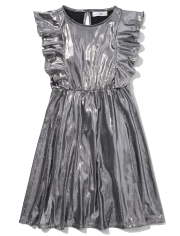 Tween Girls Metallic Fit And Flare Dress