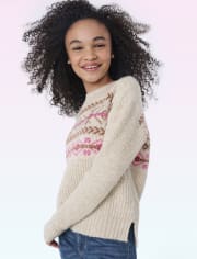 Tween Girls Fairisle Sweater