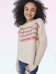 Tween Girls Fairisle Sweater